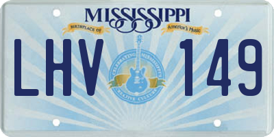 MS license plate LHV149