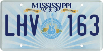 MS license plate LHV163