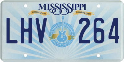 MS license plate LHV264
