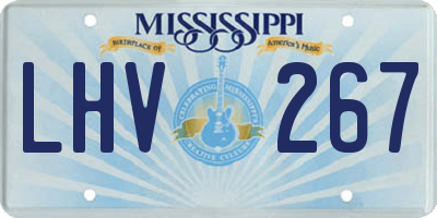 MS license plate LHV267