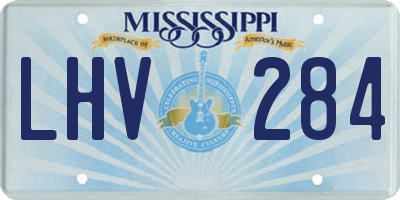 MS license plate LHV284