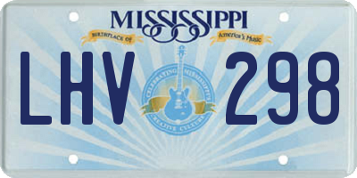 MS license plate LHV298