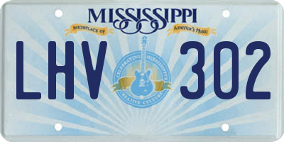 MS license plate LHV302