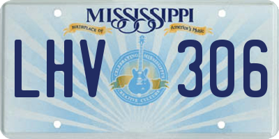 MS license plate LHV306