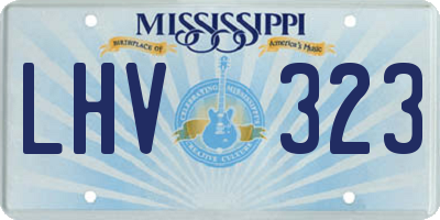 MS license plate LHV323
