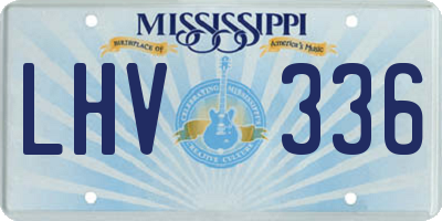 MS license plate LHV336