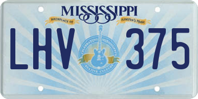 MS license plate LHV375