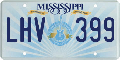 MS license plate LHV399