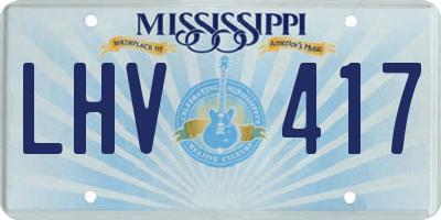 MS license plate LHV417