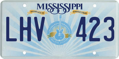 MS license plate LHV423