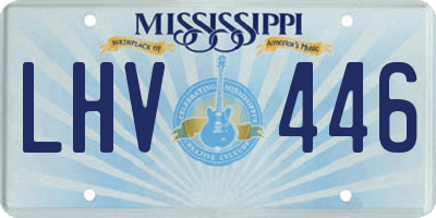 MS license plate LHV446
