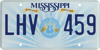 MS license plate LHV459