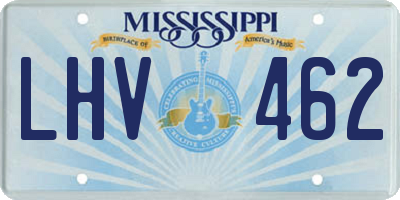 MS license plate LHV462