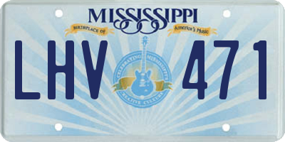 MS license plate LHV471