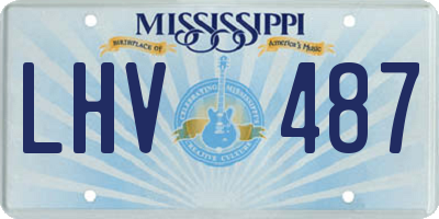 MS license plate LHV487