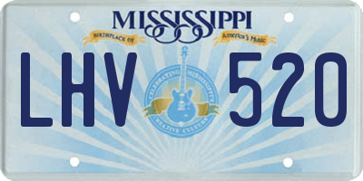 MS license plate LHV520