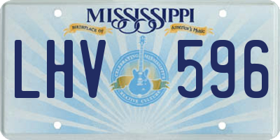 MS license plate LHV596