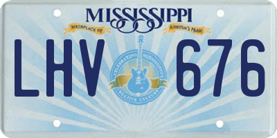 MS license plate LHV676