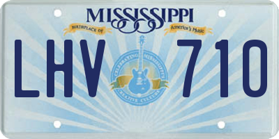 MS license plate LHV710