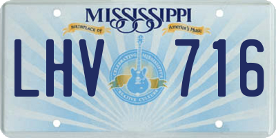 MS license plate LHV716