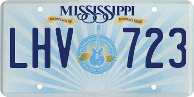 MS license plate LHV723