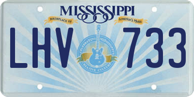 MS license plate LHV733