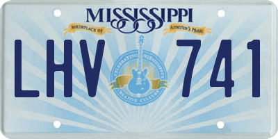 MS license plate LHV741