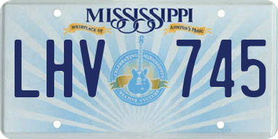 MS license plate LHV745
