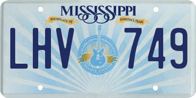 MS license plate LHV749