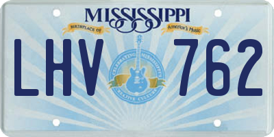 MS license plate LHV762