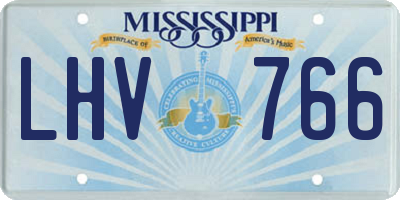MS license plate LHV766