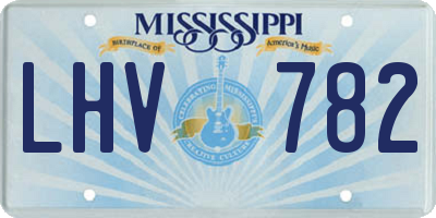 MS license plate LHV782