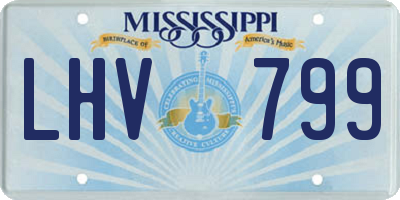 MS license plate LHV799