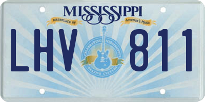 MS license plate LHV811
