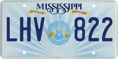 MS license plate LHV822