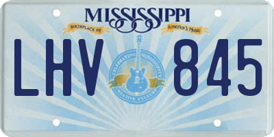 MS license plate LHV845