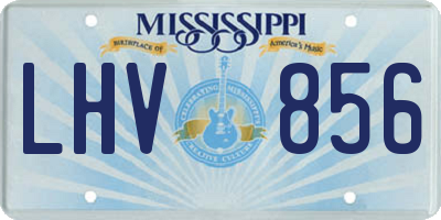 MS license plate LHV856