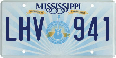MS license plate LHV941