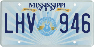 MS license plate LHV946