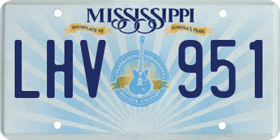 MS license plate LHV951