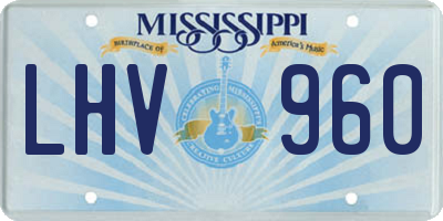 MS license plate LHV960