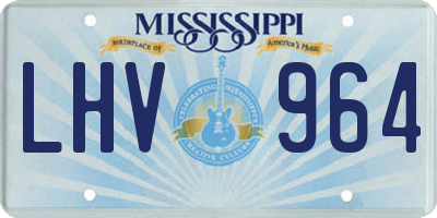 MS license plate LHV964