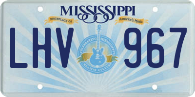 MS license plate LHV967