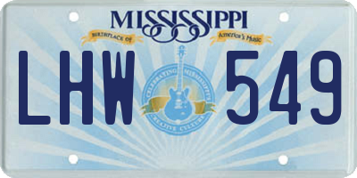 MS license plate LHW549