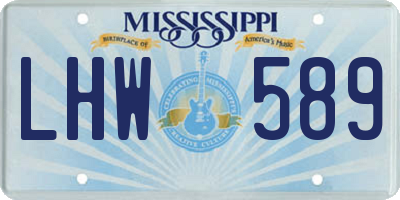 MS license plate LHW589