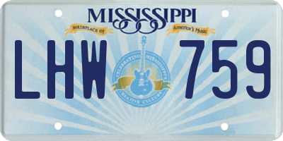 MS license plate LHW759