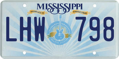 MS license plate LHW798