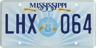 MS license plate LHX064