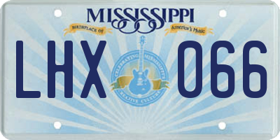 MS license plate LHX066