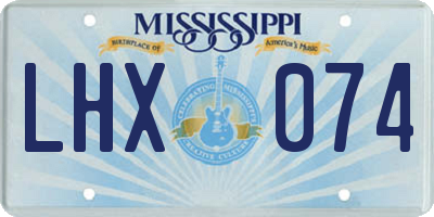MS license plate LHX074